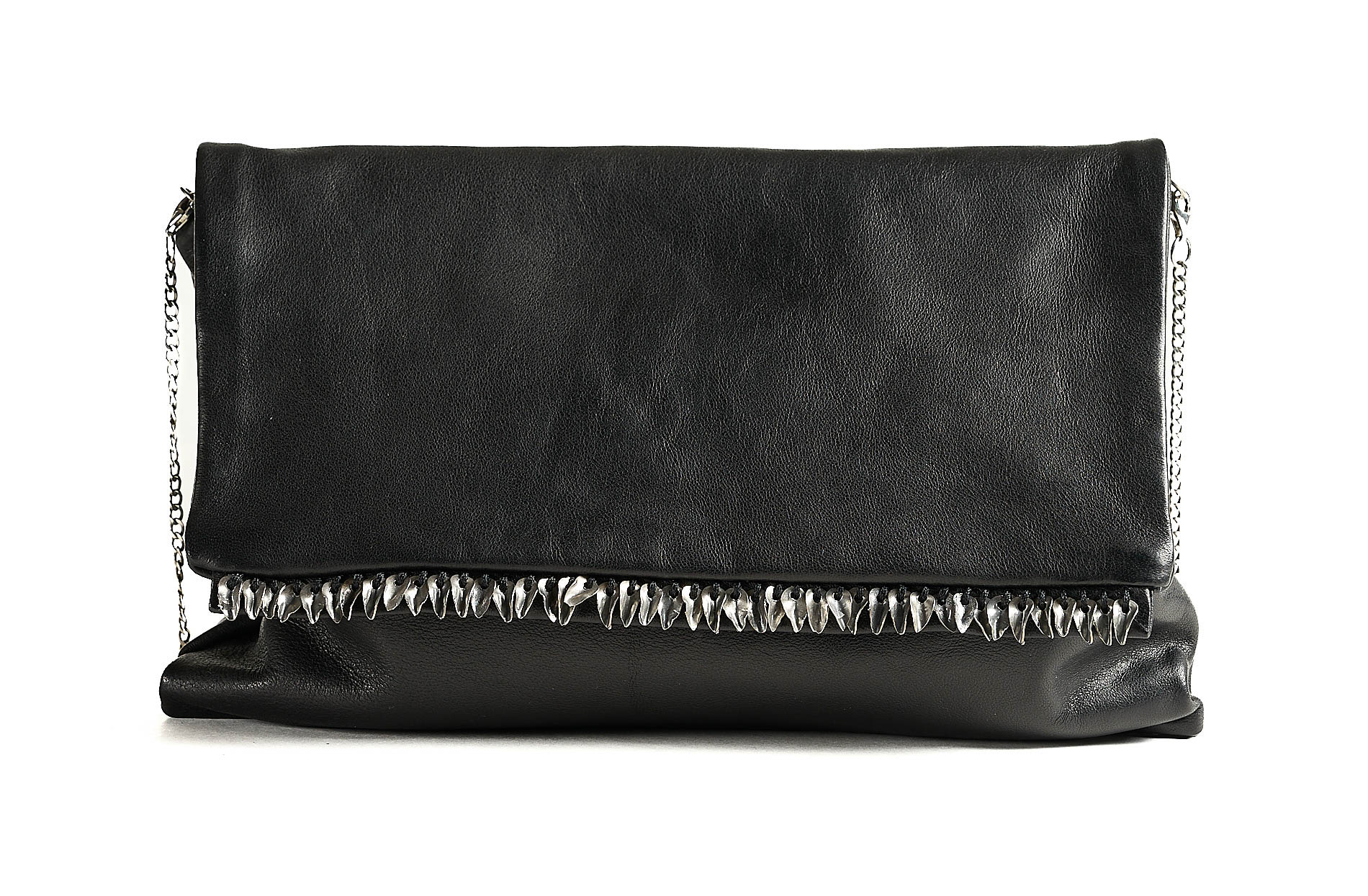 daniele basta leather and silver bags - FRONT